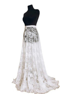 NumberSea - Boho Wedding Dresses A - Line Separates Separates Sweep / Brush Train Lace OverSkirts Bridal Gowns With Appliques Solid Color