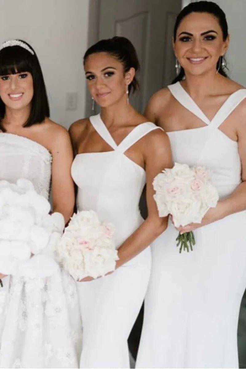 NumberSea - Bridesmaid Dress Bow - Back Mermaid Long
