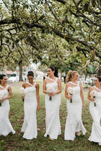 NumberSea - Bridesmaid Dress Bow - Back Mermaid Long