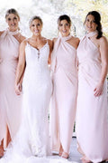 NumberSea - Bridesmaid Dress Halter Backless Long