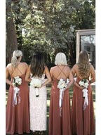 NumberSea - Bridesmaid Dress Simple Cross Straps Back