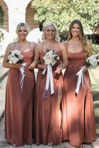 NumberSea - Bridesmaid Dress Simple Cross Straps Back