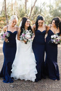 NumberSea - Bridesmaid Dress Spaghetti Straps Mermaid Long