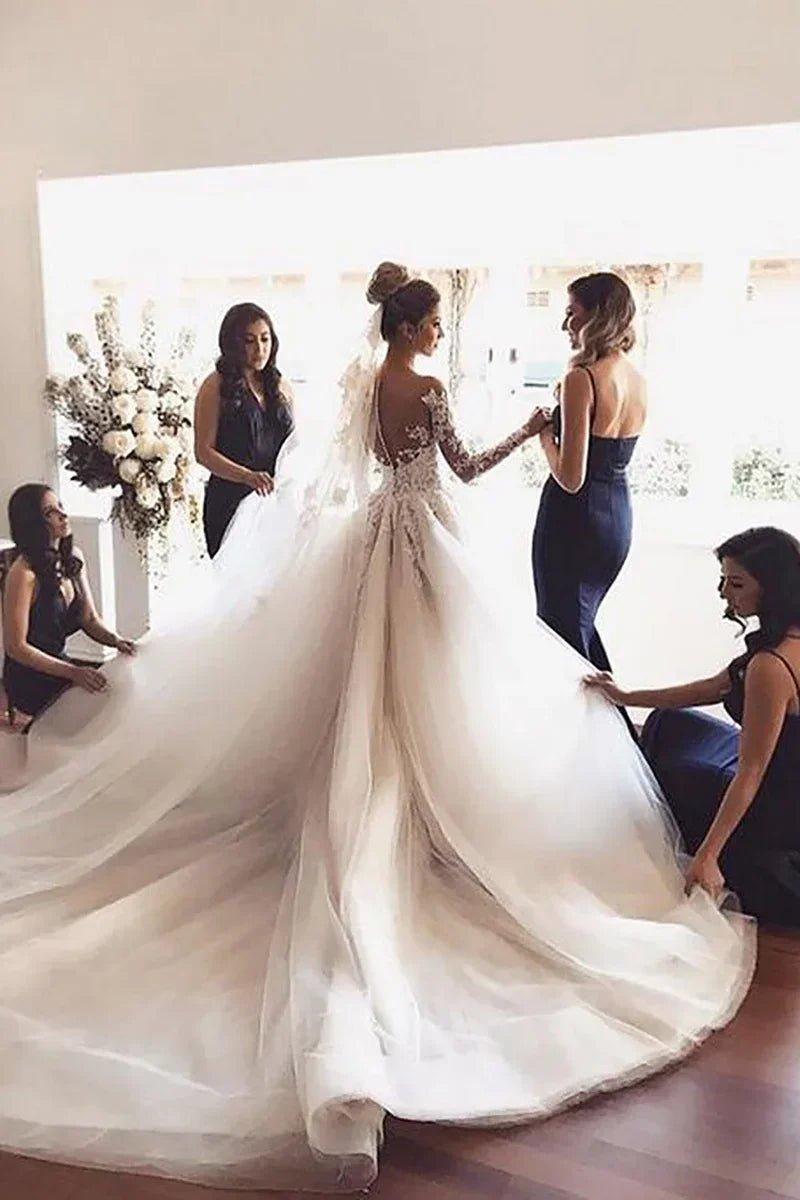 NumberSea - Bridesmaid Dress Spaghetti Straps Mermaid Long