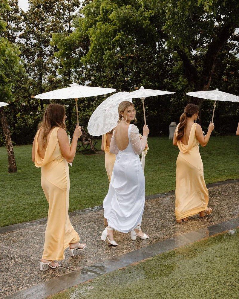 NumberSea - Bridesmaid Dresses Charming Sheath V Neck Silk