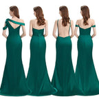 NumberSea - Bridesmaid Dresses Elegant Mixed Mermaid Satin Side Split