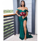 NumberSea - Bridesmaid Dresses Elegant Mixed Mermaid Satin Side Split