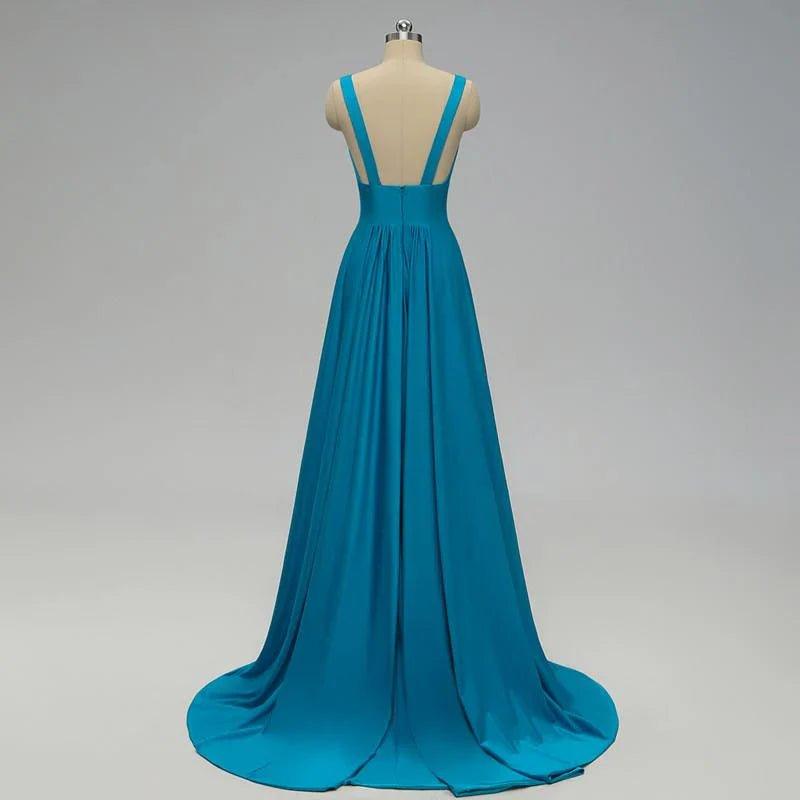 NumberSea - Bridesmaid Dresses Mix And Match Elegant A Line V Neck Long Backless
