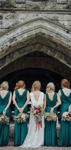 NumberSea - Bridesmaid Dresses Scoop Neck Mermaid Sleeveless Floor - Length Long