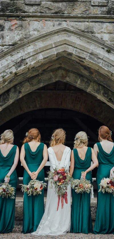 NumberSea - Bridesmaid Dresses Scoop Neck Mermaid Sleeveless Floor - Length Long