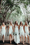 NumberSea - Bridesmaid Dresses Sheath Chiffon Short Gowns