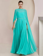 Zweiteiliger Overall Overall/Hosenanzug Kleid für die Mutter der Braut Formeller Hochzeitsgast Eleganter U-Ausschnitt Wadenlang Chiffon Ärmellos mit Perlenapplikationen