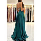 Etui-Linie/Säule Träger Satin Falten Ärmellos Ball Abendkleid Formal