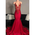 Vestido de fiesta de noche sexy y atractivo con tirantes finos, cuello halter, apliques y volantes, sin espalda