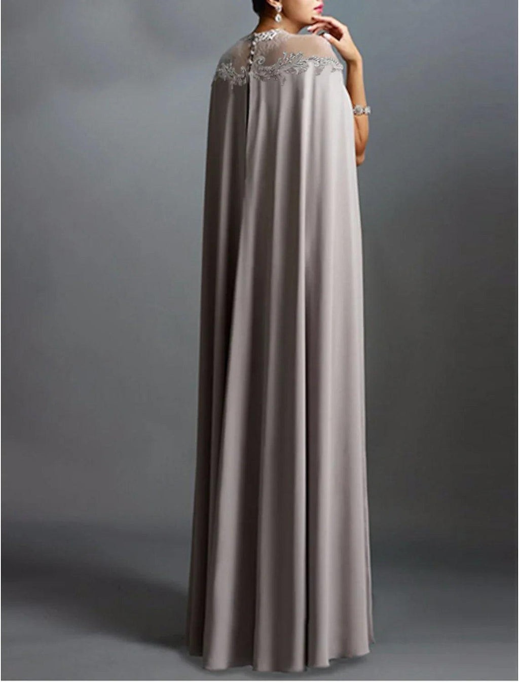 Etui-/Säulen-Abendkleid, elegantes Kleid, formeller Abend, bodenlang, kurze Ärmel, Illusionsausschnitt, Herbst, Hochzeitsgast, Stretchstoff mit Spitzeneinsatz, Applikationen