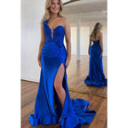 NumberSea - Chic & Hot One Shoulder Sleeveless Mermaid Side Slit Mermaid Formal Party Party Prom Dress