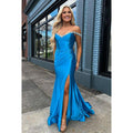 NumberSea - Chic & Modern Off - Shoudelr Sleeveless Mermiad Side Slit Ruffles Evening Party Prom Dress