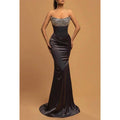 NumberSea - Chic & Morden Trumpet Sleeveless Off - Shoulder Ruched Party Prom Dress