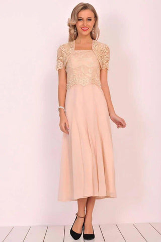 NumberSea - Chiffon&Lace With Jacket Mother of the Bride Dresses