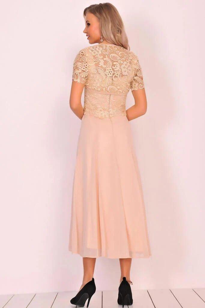 NumberSea - Chiffon&Lace With Jacket Mother of the Bride Dresses
