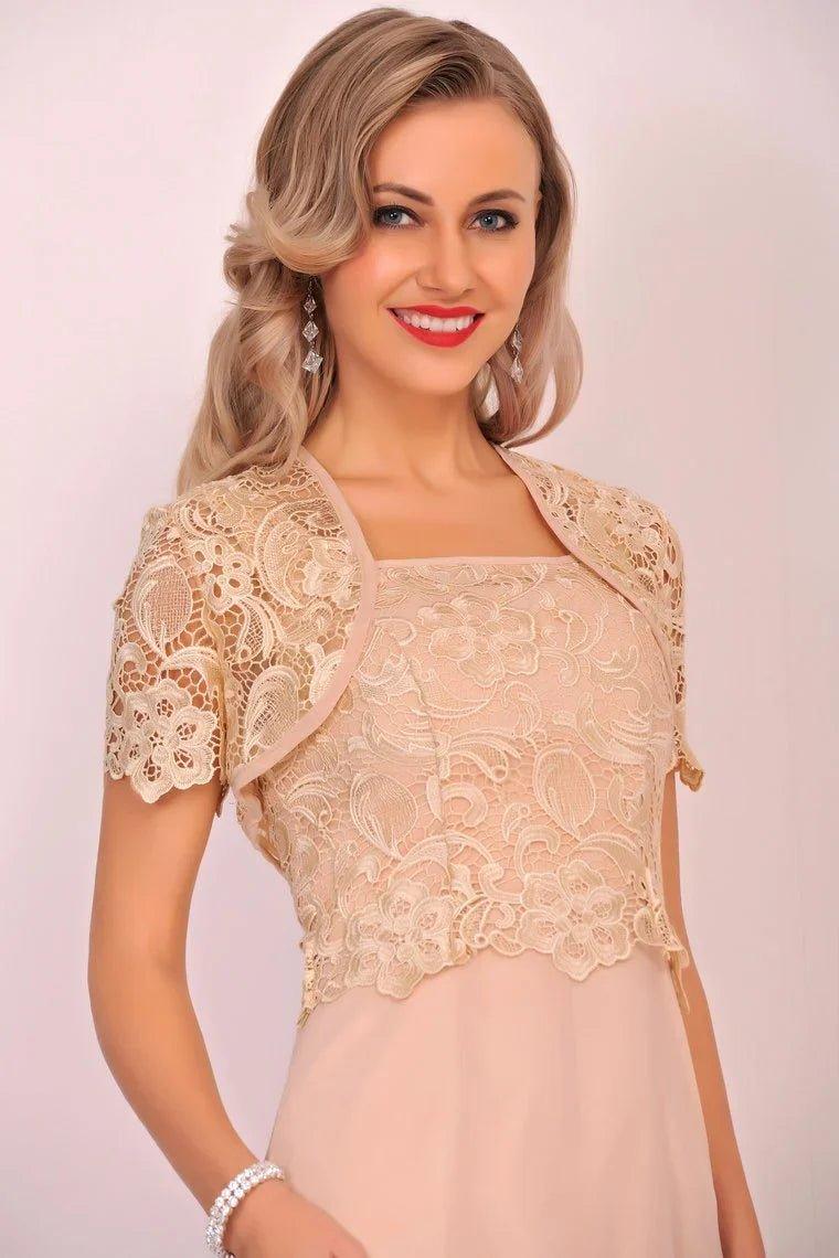 NumberSea - Chiffon&Lace With Jacket Mother of the Bride Dresses