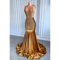 NumberSea - Couture & Ornate Ruffles Fully Sequins Mermaid Deep V - neck Sleeveless Prom Dress