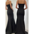NumberSea - Couture & Ornate Spaghetti Straps Trumpet Sweetheart Party Prom Dress With Rhinestones