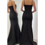 NumberSea - Couture & Ornate Spaghetti Straps Trumpet Sweetheart Party Prom Dress With Rhinestones