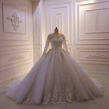NB462 100% Real Photos Wedding Dress Factory Custom Made Luxury Wedding Dress New - numbersea