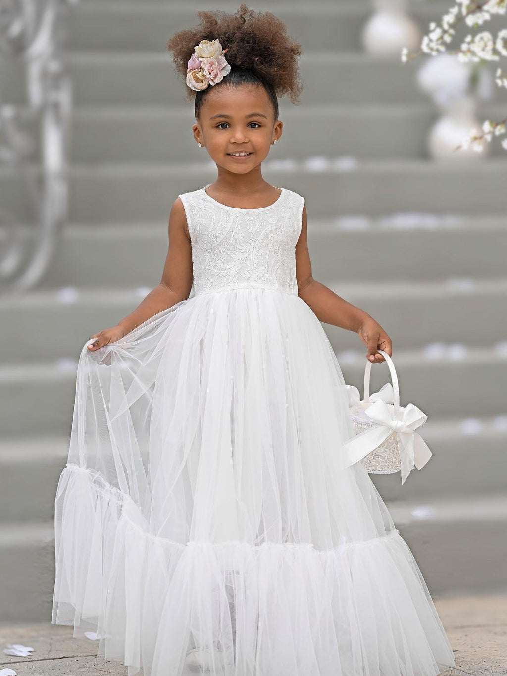 Tulle Floor-length White Dress (2003227895)