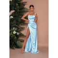 Sheath/Column Strapless Satin Pleats Sleeveless Prom Evening Formal Dress