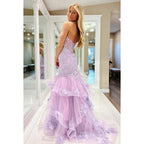 Glamouröses und dramatisches schulterfreies ärmelloses Party-Ballkleid im Meerjungfrauen-Stil mit Applikationen
