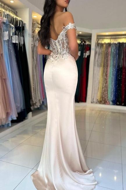 Designer-Ballkleid mit schulterfreiem, ärmellosem Schnitt und Schlitz vorne