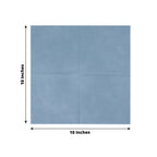 20 Pack Linen-Like Paper Napkins 5"x5" Dusty Blue - Soft Single-Use Airlaid Cocktail Napkins