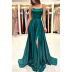 Etui-Linie/Säule Träger Satin Falten Ärmellos Ball Abendkleid Formal
