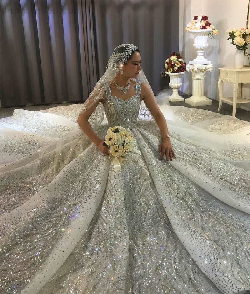 Amanda Novias brand beading wedding dress high quality customer order 2021 real sample NB9694 - numbersea