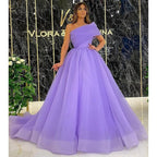 Vestido de noche formal de fiesta largo con abertura alta y un solo hombro único 