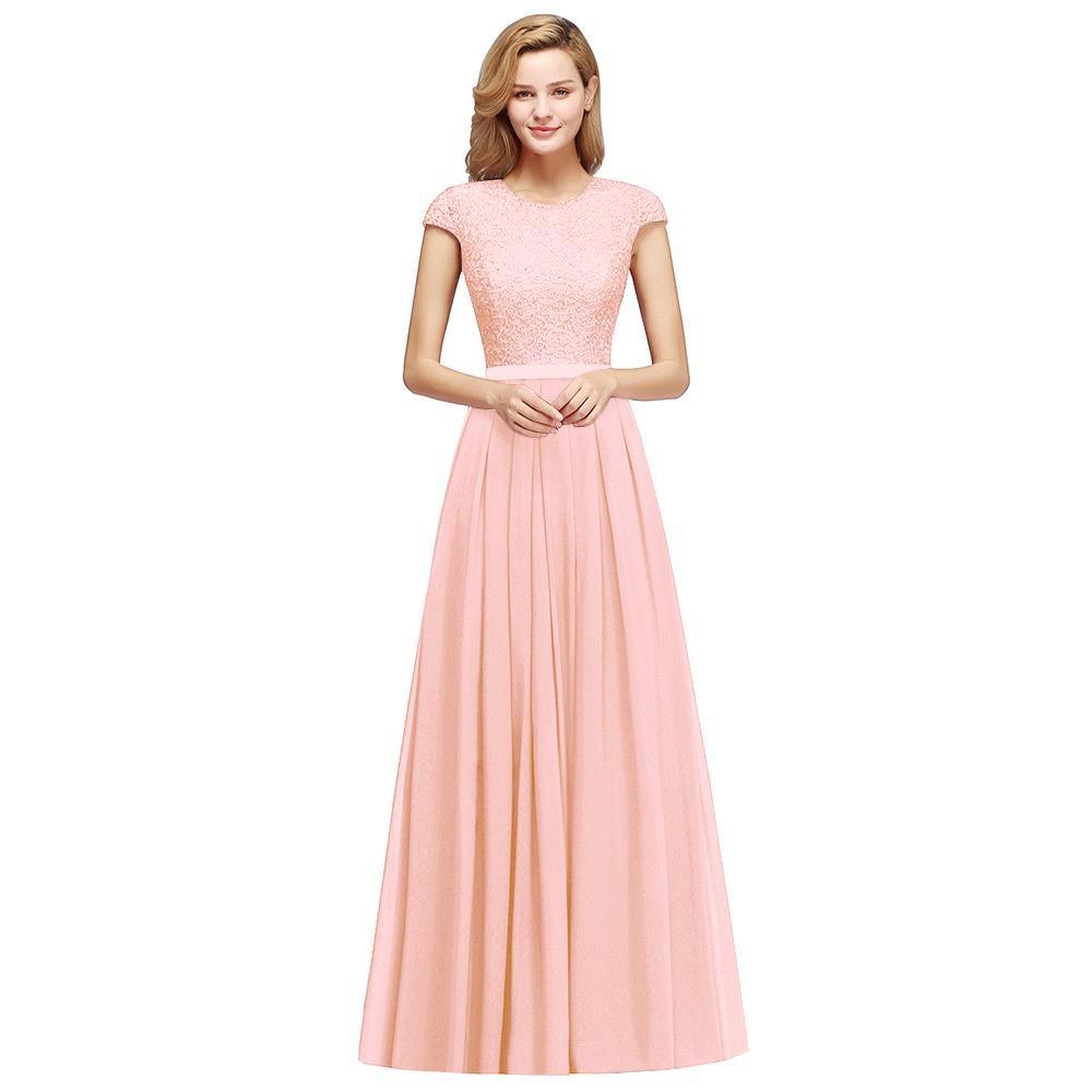 Elegantes A-Linien-Abendkleid mit Flügelärmeln, marineblau, langes Partykleid