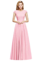 Elegantes A-Linien-Abendkleid mit Flügelärmeln, marineblau, langes Partykleid