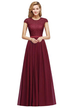 Elegantes A-Linien-Abendkleid mit Flügelärmeln, marineblau, langes Partykleid