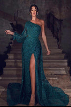 Elegante Abendkleider Dunkelgrün | Abendmode Lang Spitze