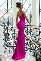 Elegantes langes ärmelloses Ballkleid mit Meerjungfrauen-Trägern und Pailletten