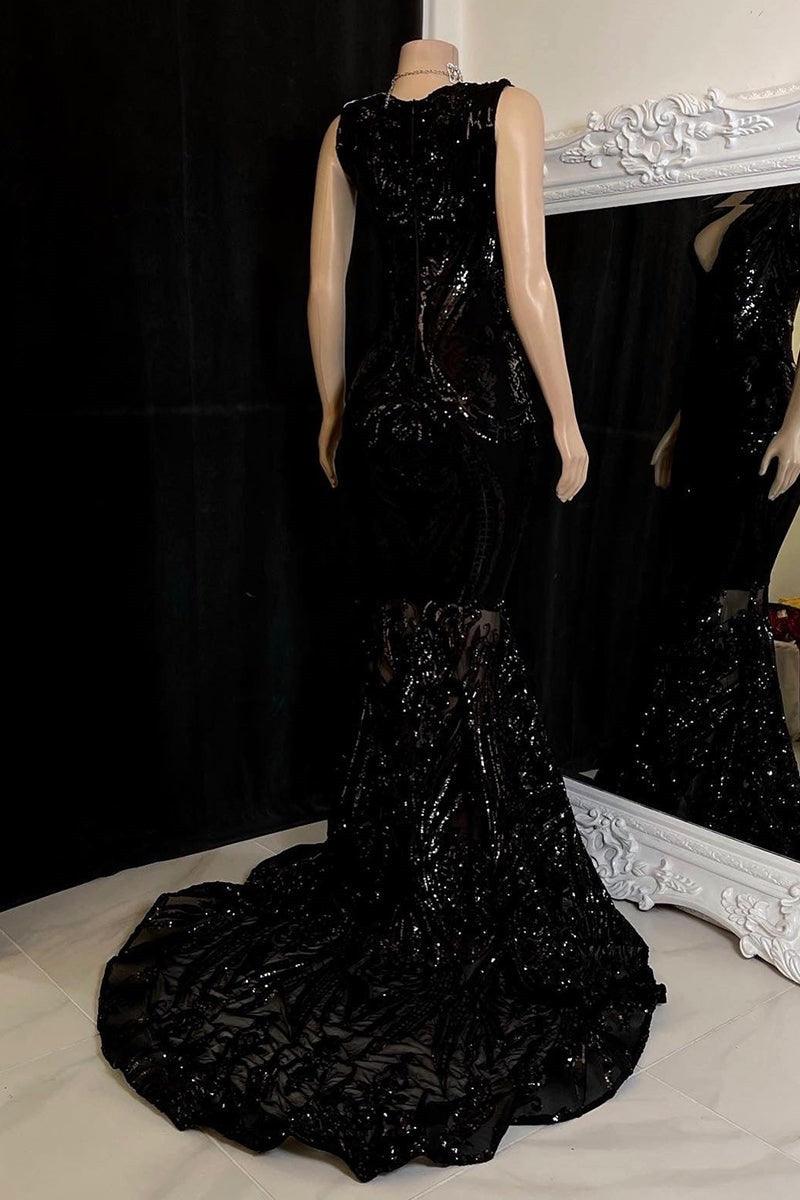 Elegantes langes rotes ärmelloses Meerjungfrau-Ballkleid mit Spitze