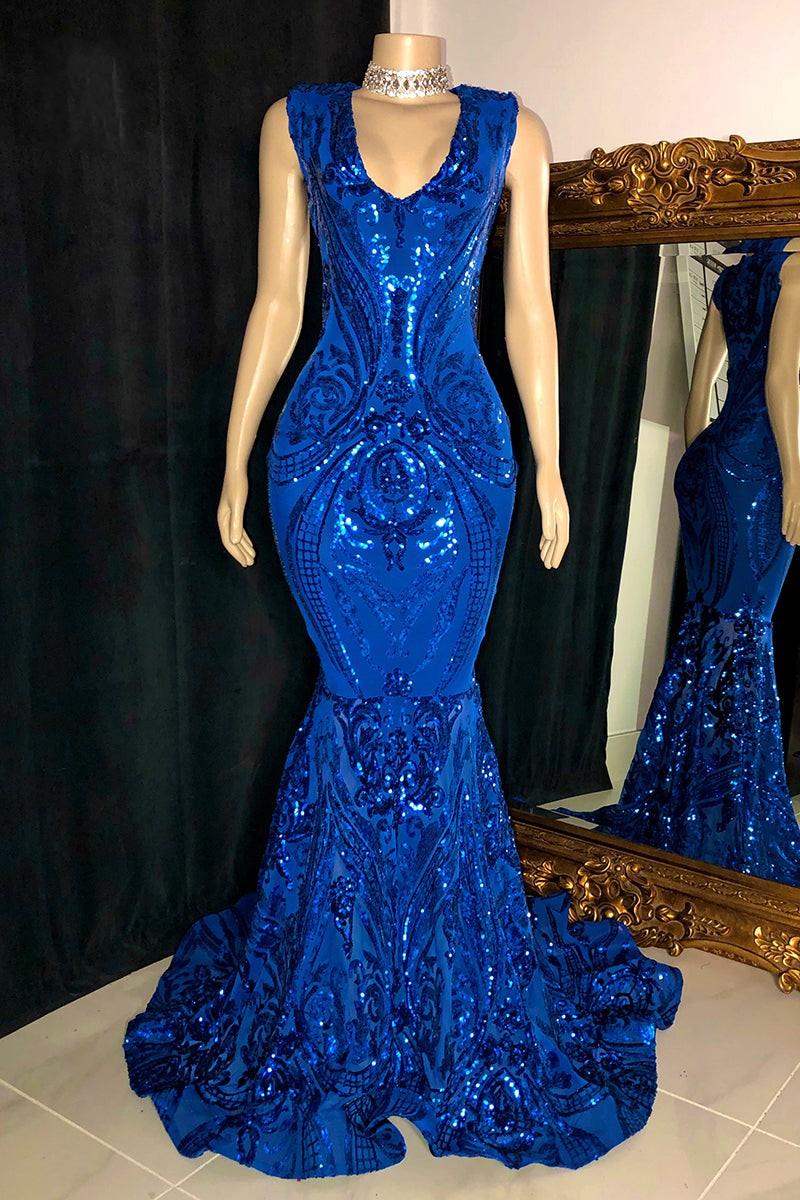 Elegantes langes rotes ärmelloses Meerjungfrau-Ballkleid mit Spitze
