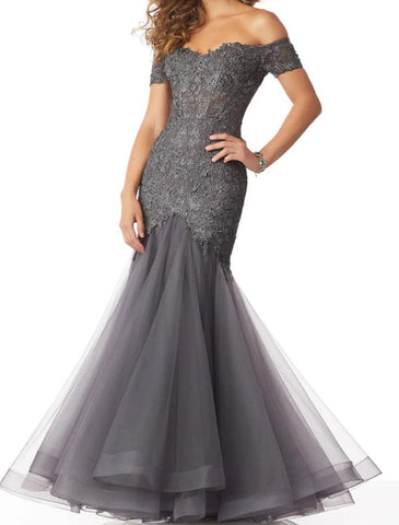 Meerjungfrau/Trompete Mutter der Braut Kleid Elegante Durchsichtige Herzausschnitt Bodenlangen Spitze Tüll Flügelärmeln Nein mit Spitze Perlen Applikationen