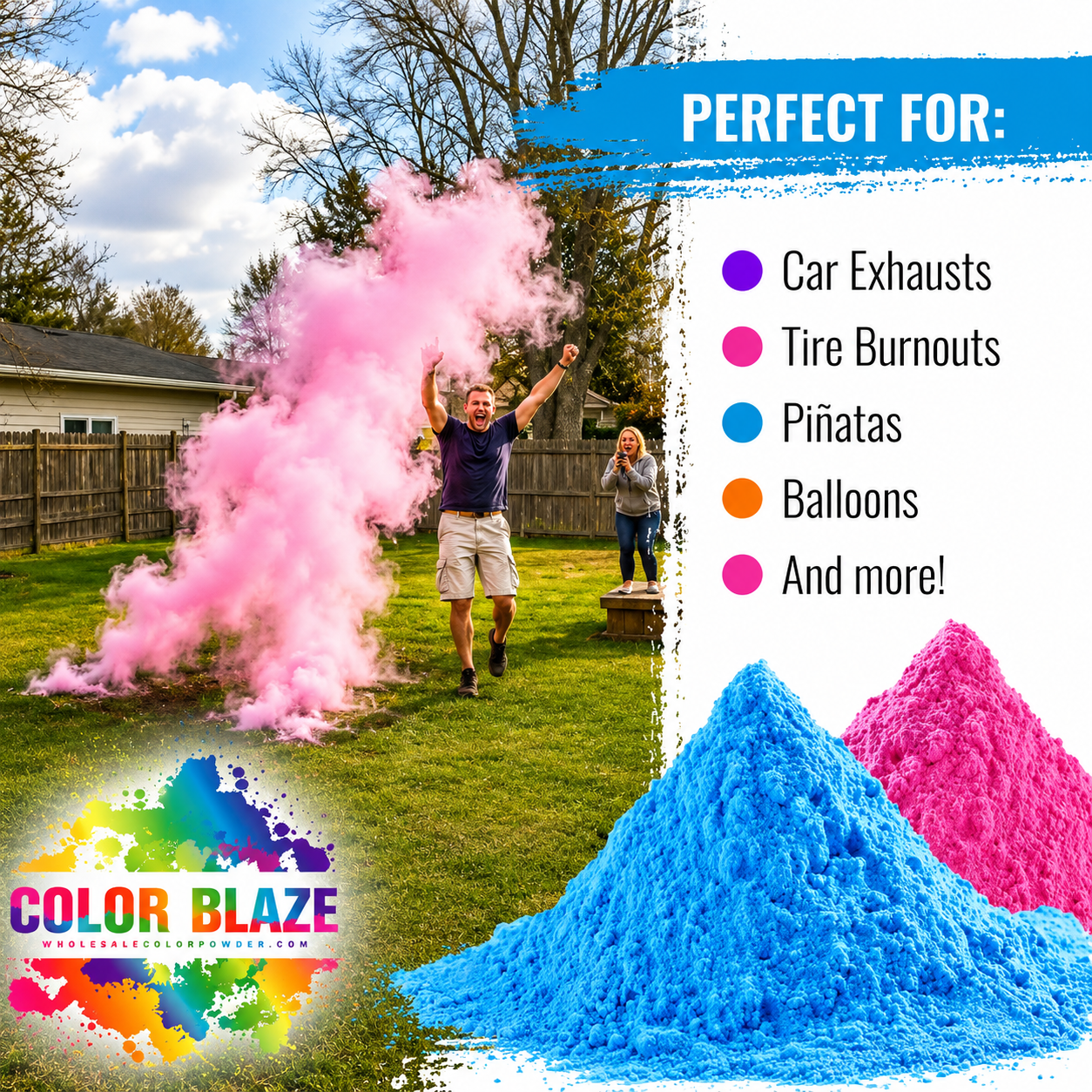 10 Gender Reveal Color Packets