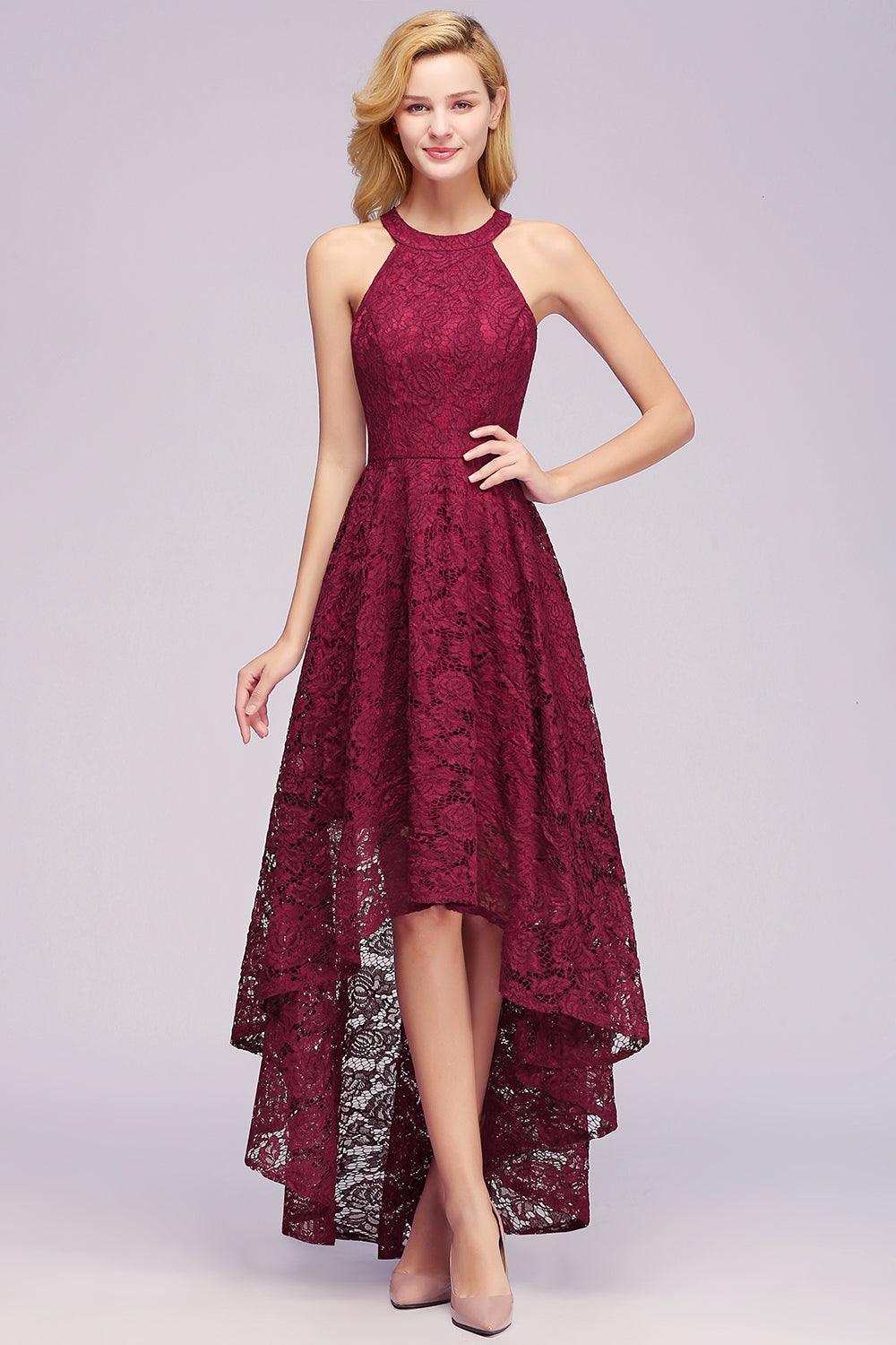 Fabulous A-Line Scoop Sleeveless Appliques Lace Bridesmaid Dresses