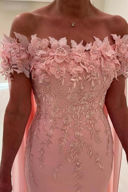 Fabelhaftes säulenförmiges Spitzenkleid für die Brautmutter, schulterfrei, ärmellos, rosa Brautjungfernkleid mit Applikationen