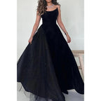 Vestido de fiesta de graduación de noche sin mangas de corte A 