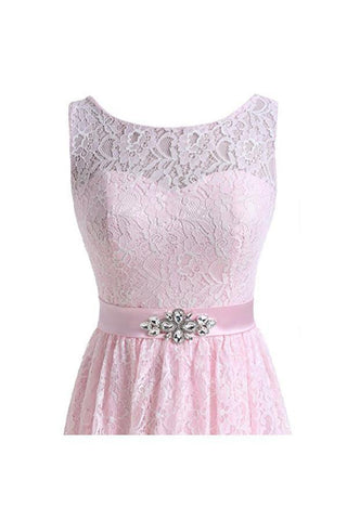 Flesh Pink Lace Short Homecoming Dresses Prom Dresses